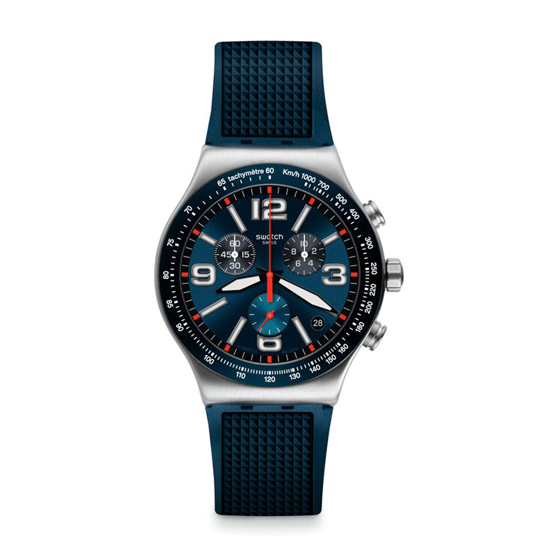 Reloj Hombre Swatch Blue Grid YVS454